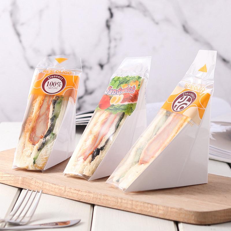 과일산도 포장지 토스트 투명 비닐 찢김 상단 포함 스티커 김밥 오렌지 그린 - 상세 이미지 2