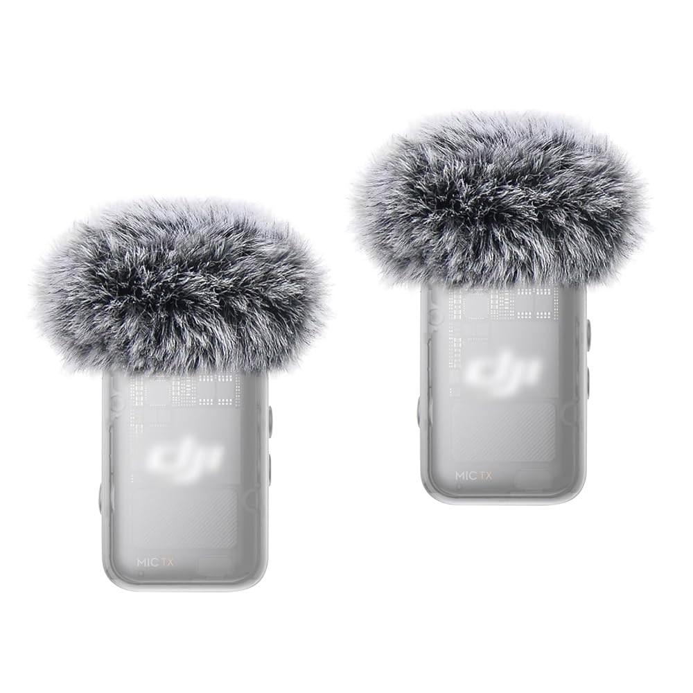 DJI 마이크 2 송신기(TX)용 2팩 윈드스크린, OSMO 포켓용 퍼리 윈드 머프 2 PACK Black - 상품 이미지