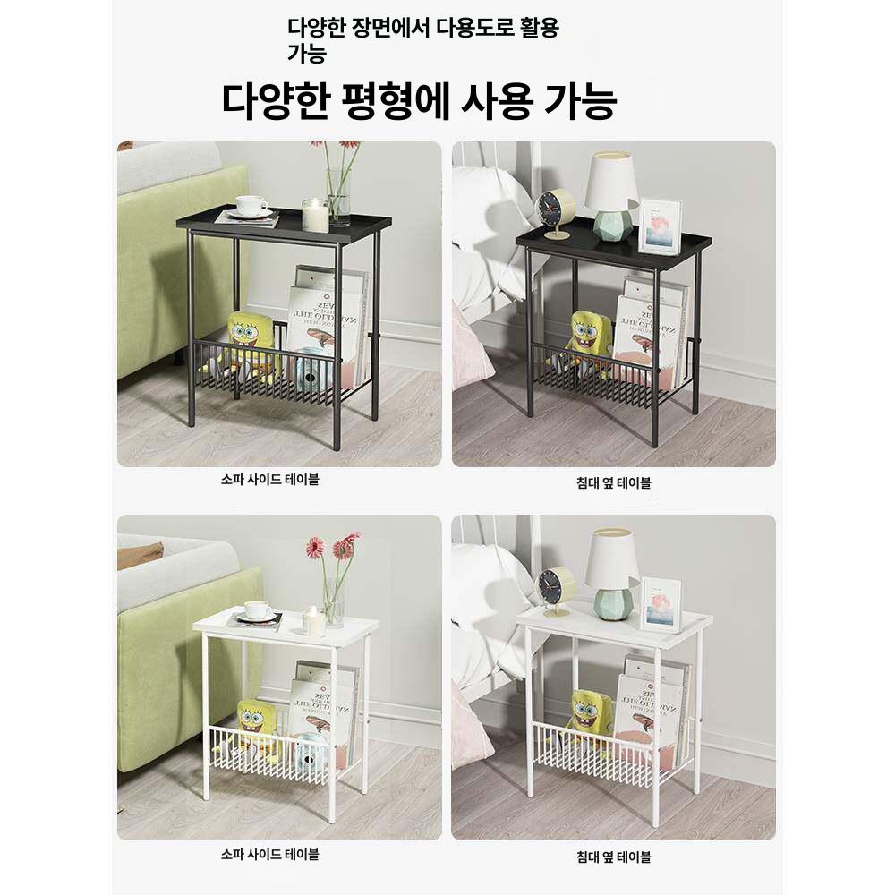 거실 티테이블 원목 이동식 티 트롤리 쇼파 카페 협탁 소형 높이조절 좌식 원형 인테리어 - 상세 이미지 5