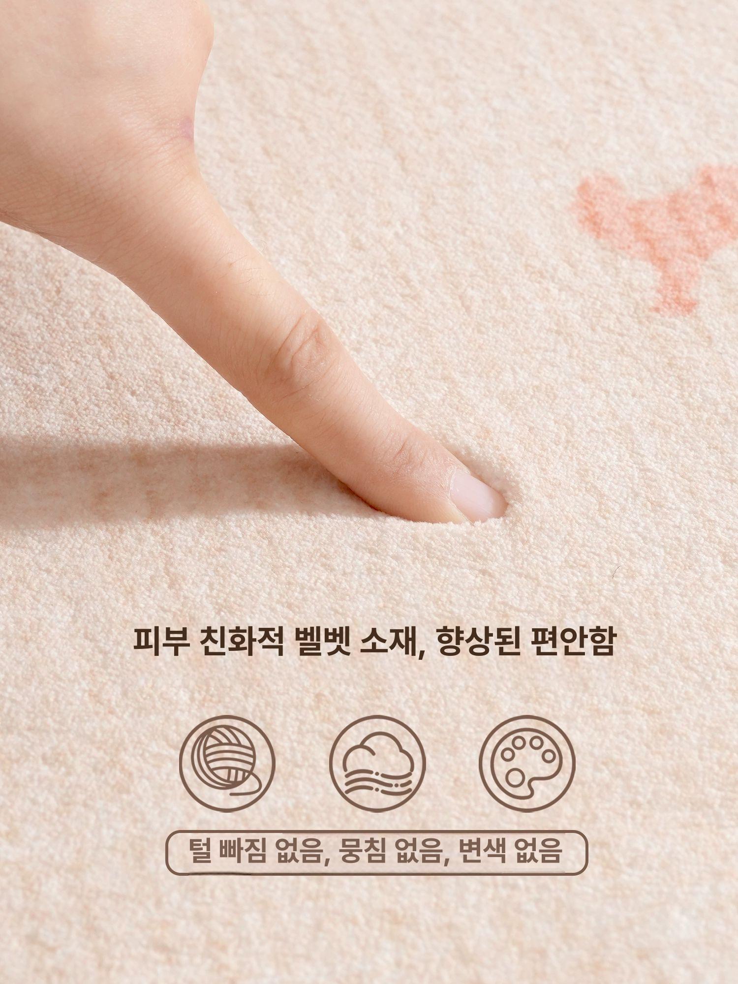 호랑이 러그 아이방 동물 장모 침실 디자인 카페트  - 상세 이미지 3