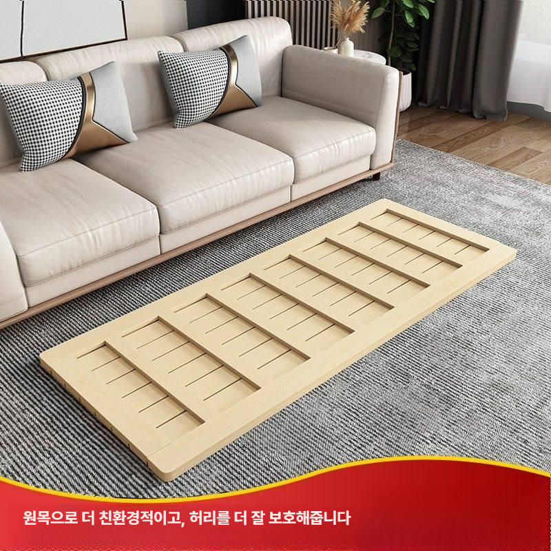 원목 매트리스받침대 접이식 모던 프레임 저상형 깔판 침대 퀸 원목침대 낮은 단단한 더블 - 상세 이미지 2