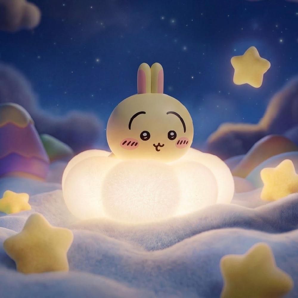 먼작귀 구름 쿠션 무드등 치이카와 우사기 하치와레 LED 조명 - 상세 이미지 4