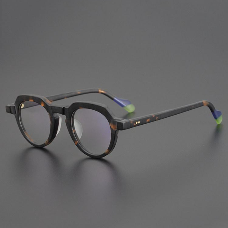 빈티지 뿔테 원형 수제 연예인 특이한 패션 일본식 여자 알없는 클래식 동글이 둥근 - 상품 이미지