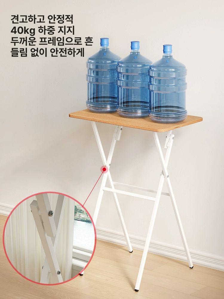 접이식 사이드테이블 협탁 높은 책상 폴딩 티크 보조 침대 침실 원탁 소파 간이 사이드 - 상세 이미지 3