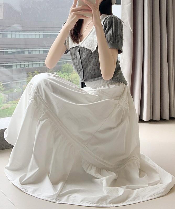 3단 캉캉 바스락 봄 롱스커트 플레어 A라인 하체커버 여리핏 여름 데일리룩 여자여자몰 - 상세 이미지 3