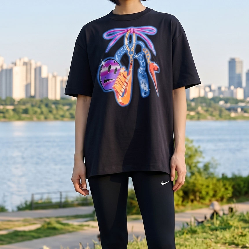 나이키 여자 오버핏 러닝 운동 반팔 여름 티셔츠 - 상품 이미지