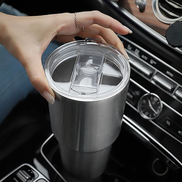 뚜껑있는 대용량 스텐 텀블러 사무실 보온 보냉 텀블러 논슬립 900ml - 상품 이미지