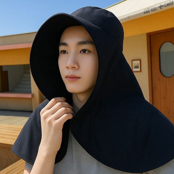 목가림 여름 가림 모자 얼굴 여름 햇빛 차단 모자 밭일 - 상품 이미지