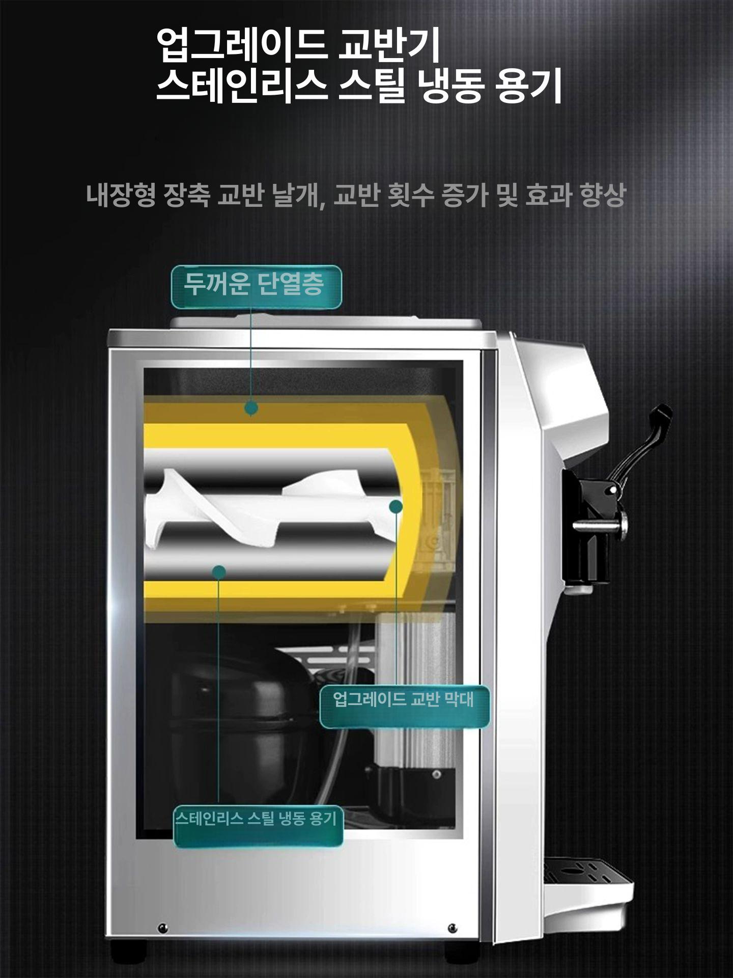 업소용 소형 전자동 테이블형 아이스크림 소프트 머신 커피자판기 - 상세 이미지 2