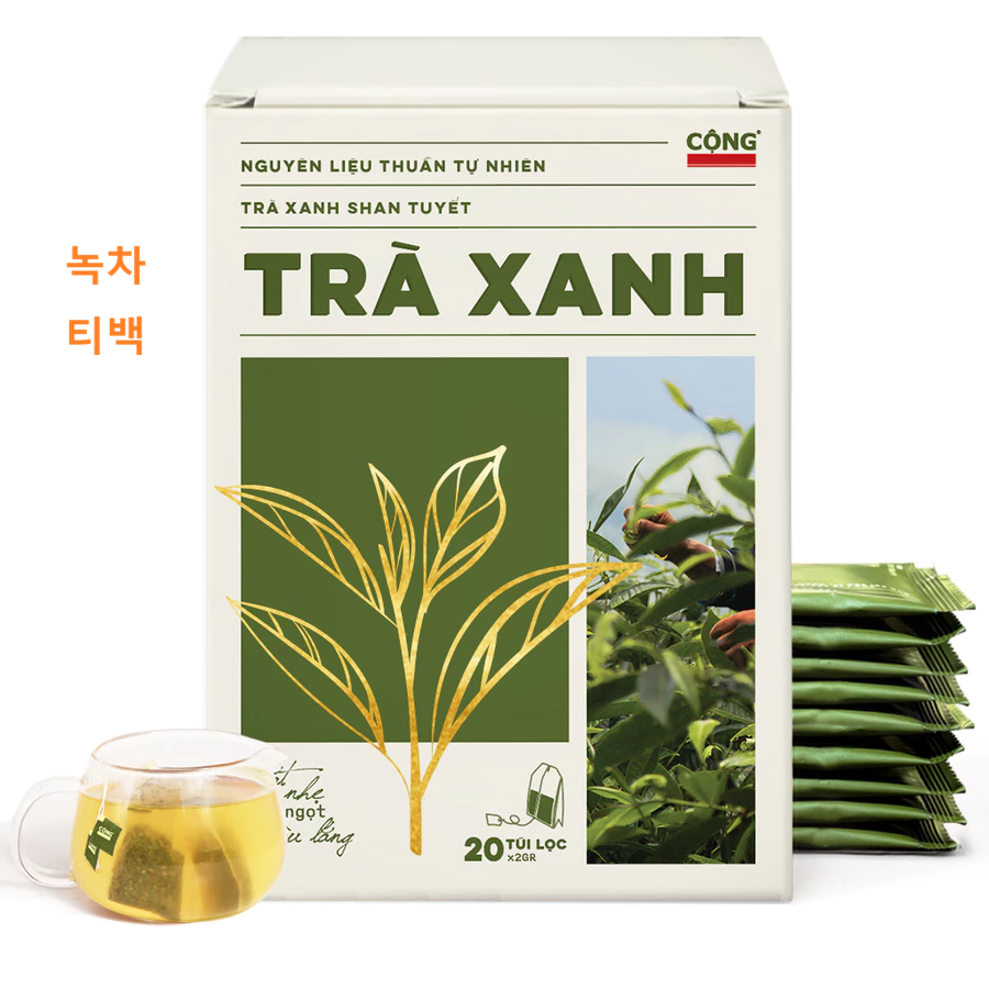 베트남커피 콩카페 선물 세트 자스민 차 계피차 녹차 티백 차 3종 - 상세 이미지 4