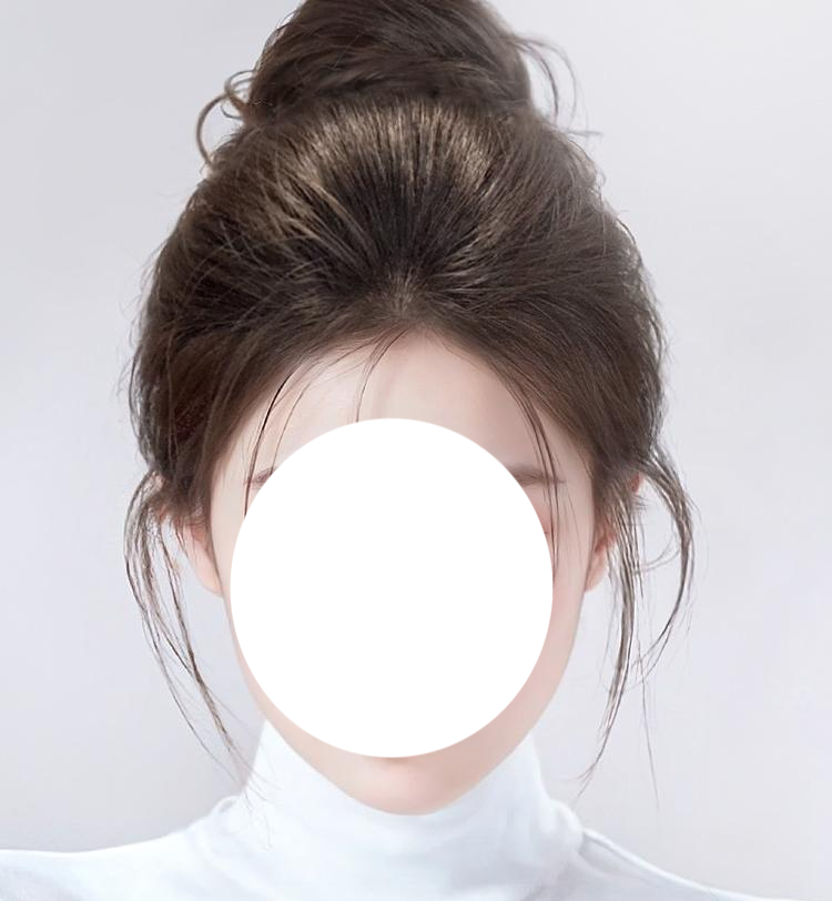 자연스러운 앞머리 잔머리 헤어 부분가발 브라운블랙 - 상품 이미지