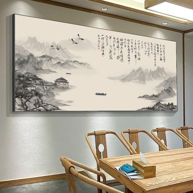 돈들어오는 그림 동양화 액자 수묵화 포스터 벽 풍수 현관 가리개 족자 잉어 - 상세 이미지 3