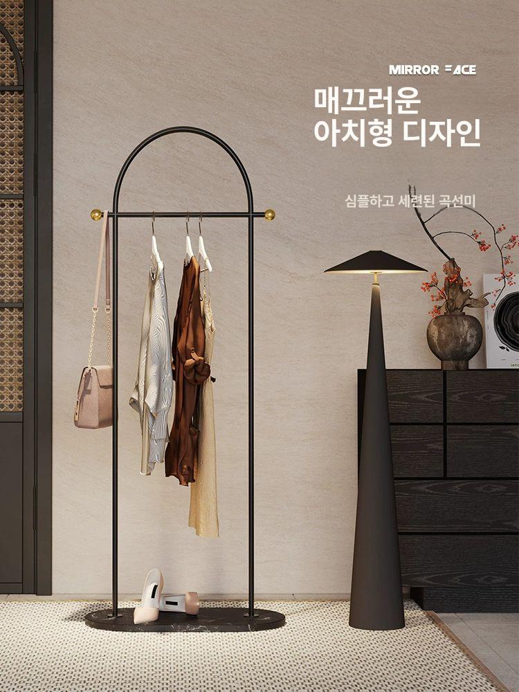 옷가게 업소용 아치형 골드 행거 미니 철제 옷걸이 심플 프레임 의류매장 코트랙 - 상세 이미지 5