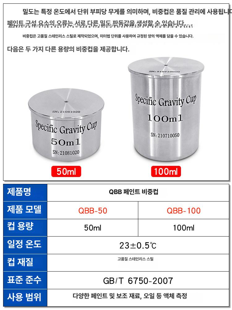 스테인리스 계량컵 비중컵 실험용 급식실 과학실 계량잔 측정 용기 - 상세 이미지 5