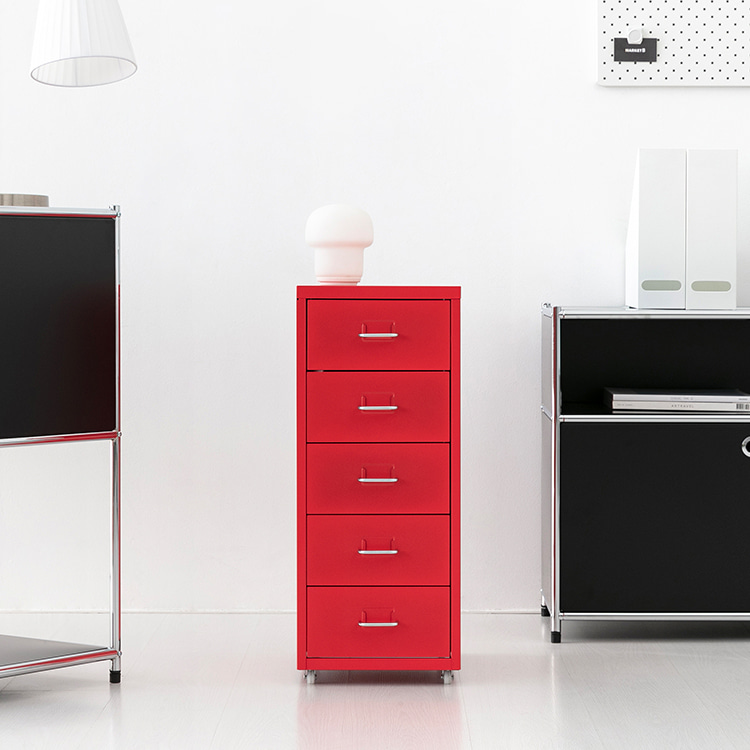 피하 서랍장 28x41x69, 5단, 레드 0855.5707 이미지 3