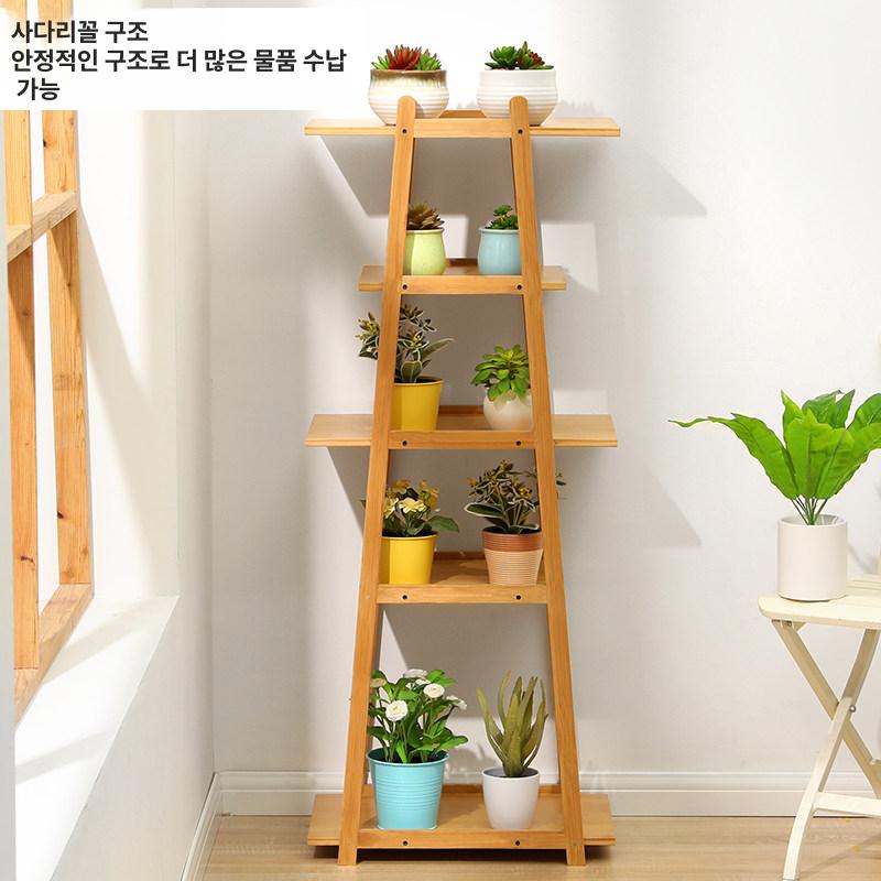 스탠드 다층 원목 실내 코너 화분정리대 디스플레이 - 상세 이미지 4