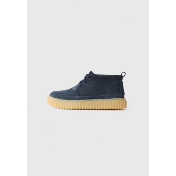 클락스 토힐 레더 라운드토 남성 캐주얼슈즈 네이비 navy/dark blue - 상품 이미지