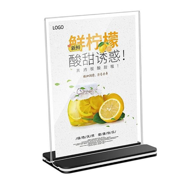 T자형 a5 아크릴 메뉴판 디스플레이 a5 pop 스탠드 탁상 안내판 - 상품 이미지