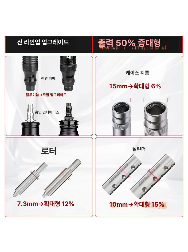 펜슬그라인더 컴팩트 에어밀러 고출력 소형 연마기 조각기 표준 샌딩기 미니 공압 - 상세 이미지 5