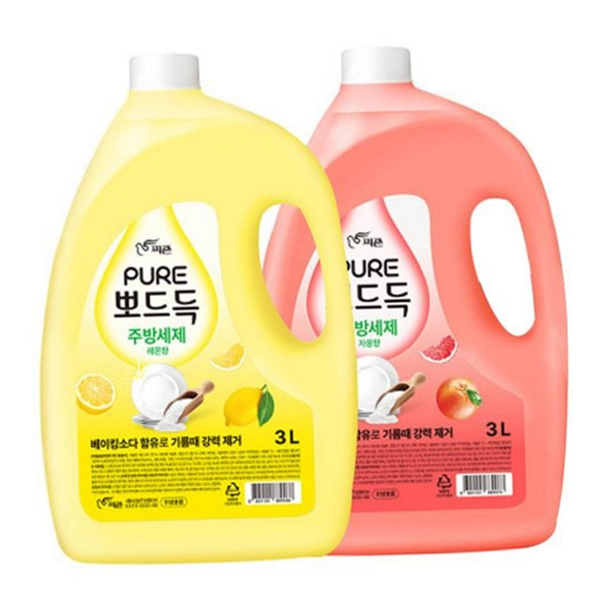 뽀드득 주방 세제 1종 설거지 세제 대용량 가정용 기름때 제거 - 상품 이미지