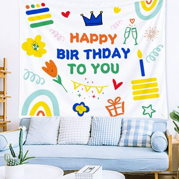 포토존 생일 파티 포스터 장식 생일 벽장식 파티용 배경 - 상품 이미지