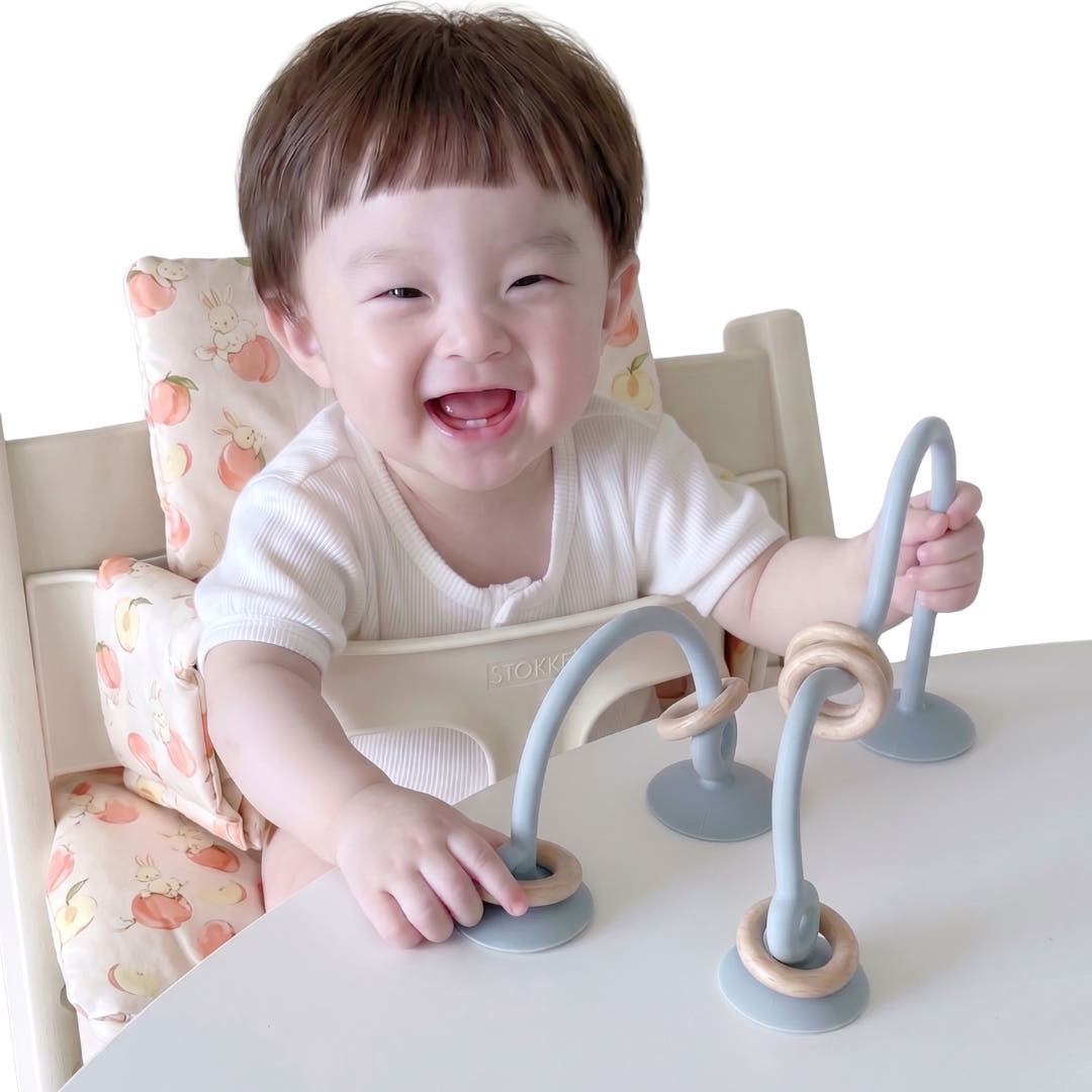 젬베베 젬베베 흡착장난감 요리조리 실리콘 링플레이 트래픽 플레이 흡착딸랑이