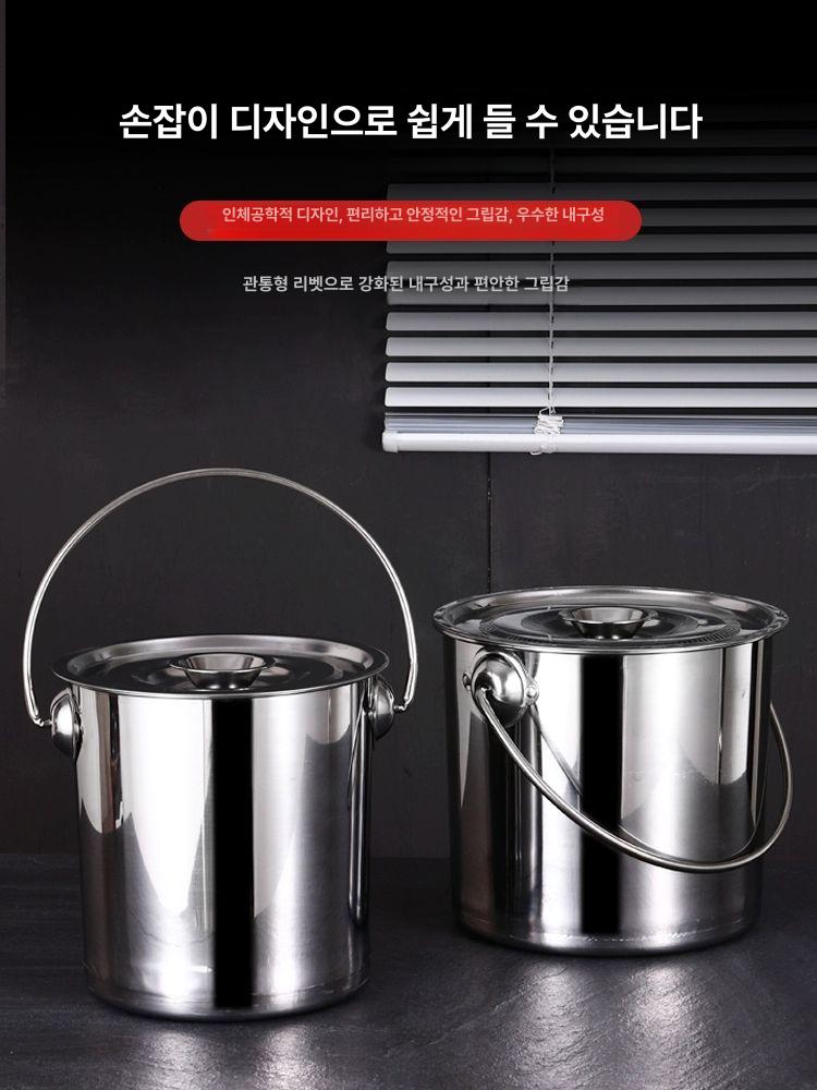 육수통 스텐 대용량 대형 긴 스테인리스 식당 들통 큰 스텐들통 식깡 국통 - 상세 이미지 2