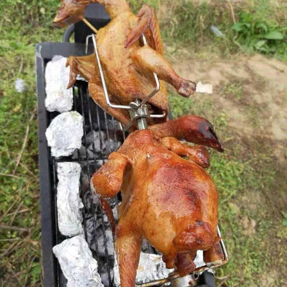 캠핑숯불화로대 통돼지바베큐기계 자동 회전 통구이 - 상세 이미지 3