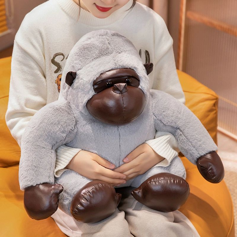고릴라 봉제인형 대형 촬영 베개 긴 모찌 장식 인형 쿠션 침팬지 동물 킹콩 원숭이 - 상세 이미지 2