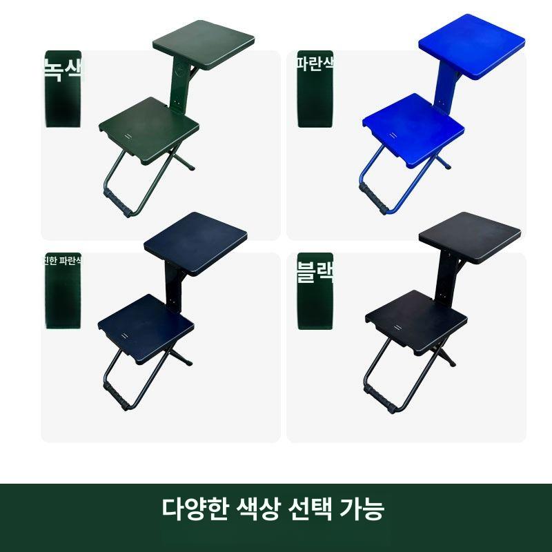 캠핑 일체형 접이식 책상의자 이동식 휴대용 책상 등받이 아웃도어 사무실 책걸상 강당 - 상세 이미지 3