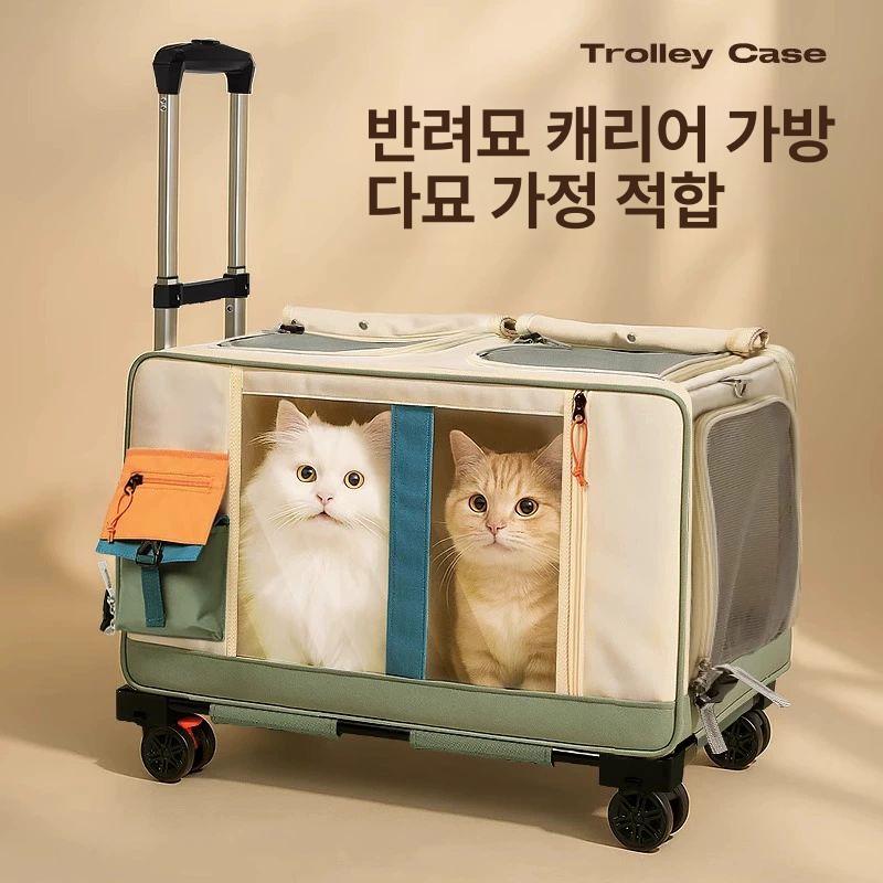소형견 이동장 캐리어 대용량 가방 여행 이동 백팩 중형견 숄더백 통기성 고양이 여행용 - 상세 이미지 2
