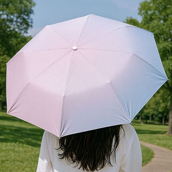 컴팩트 3단 자동 양산 휴대용 암막 코팅 우산 가벼운 장마철 - 상품 이미지