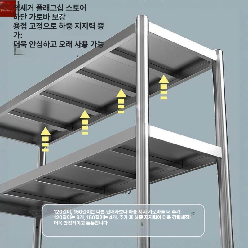 스테인레스 앵글 선반 업소용 팬트리 창고 다용도실 다이 스테인리스 정리대 정리 철제 - 상세 이미지 4