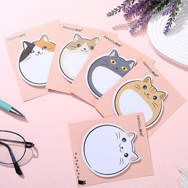 아이디어 고양이 점착 메모지 귀여운 점착 메모지 다이어리 사무실 노트 - 상품 이미지