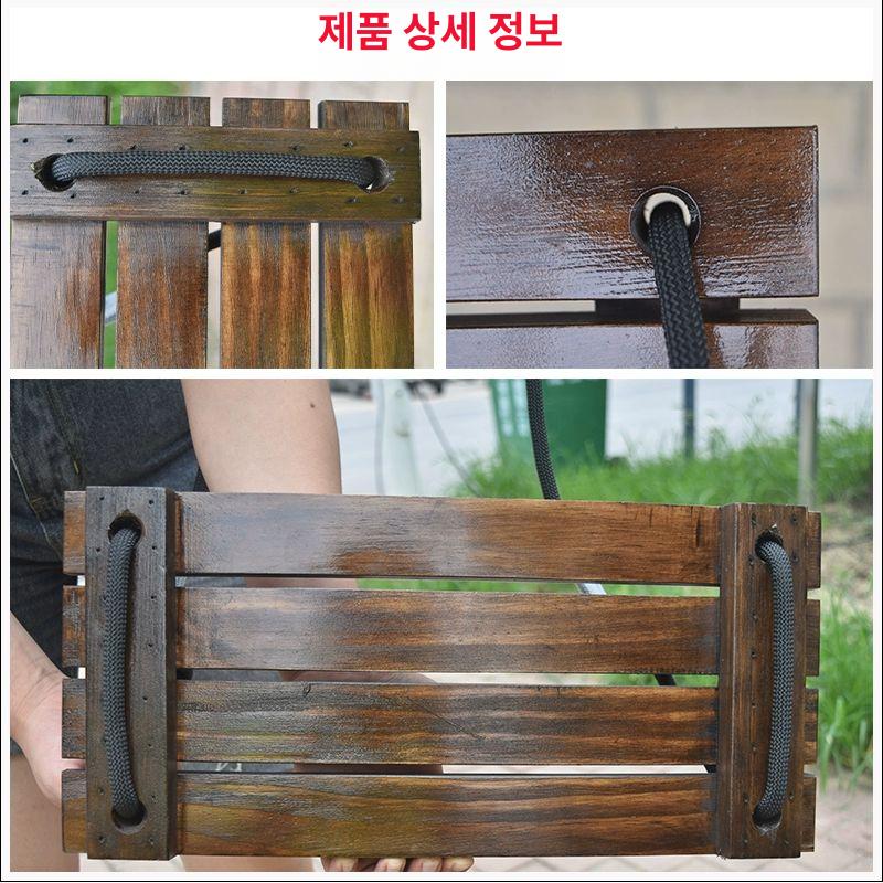 나무그네만들기 야외그네 원목 정원그네 가정용 놀이터 - 상세 이미지 5
