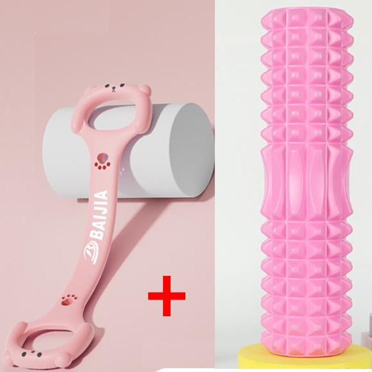 [2종1세트] 요가 미니 폼롤러 30cm+고무 탄력밴드 - 상품 이미지