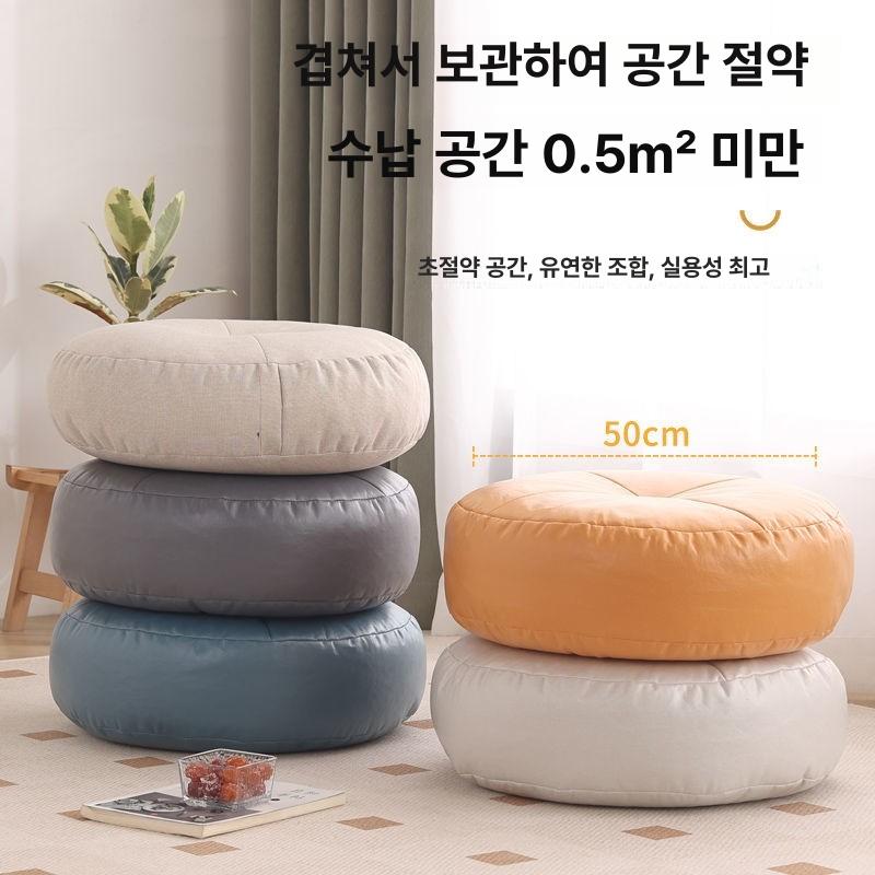 높은 방석 사무실 키높이 카페 원형 두툼한 두꺼운 쿠션 푹신한 사각 패브릭 - 상세 이미지 3