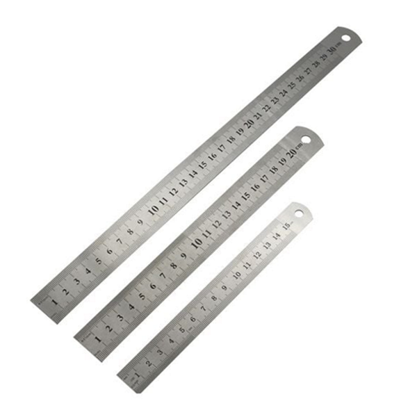 두꺼운 30cm 스테인리스 자 단단한 스테인리스 철자 공예용 사무용 - 상품 이미지