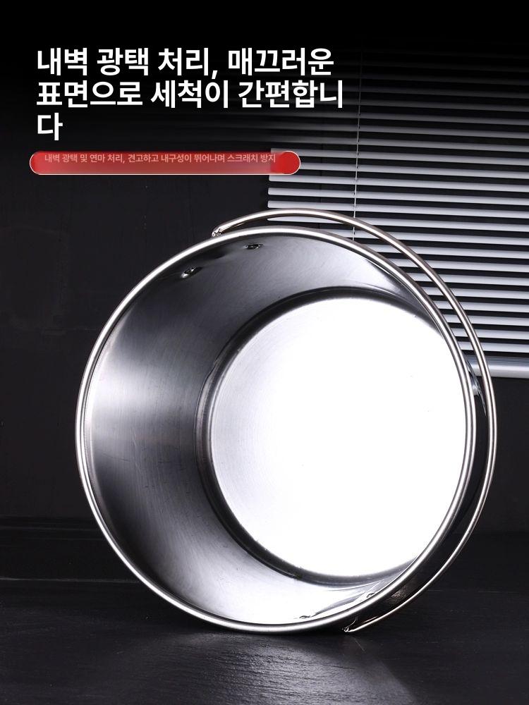 육수통 스텐 대용량 대형 긴 스테인리스 식당 들통 큰 스텐들통 식깡 국통 - 상세 이미지 3