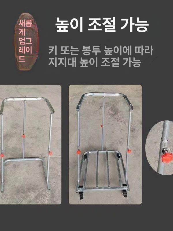 이동식 바퀴 마대 거치대 프레임 분리수거 브래킷 건설현장 공사장 대용량 바퀴 - 상세 이미지 4