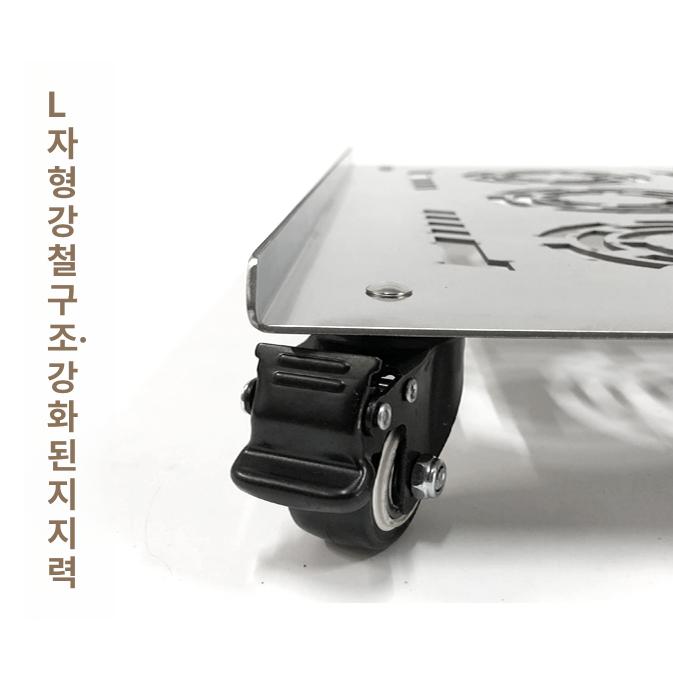 컴퓨터 본체 받침대 이동식 본체선반 다이 컴퓨터받침대 바퀴형 트레이 다용도 받침 사무실 - 상세 이미지 3