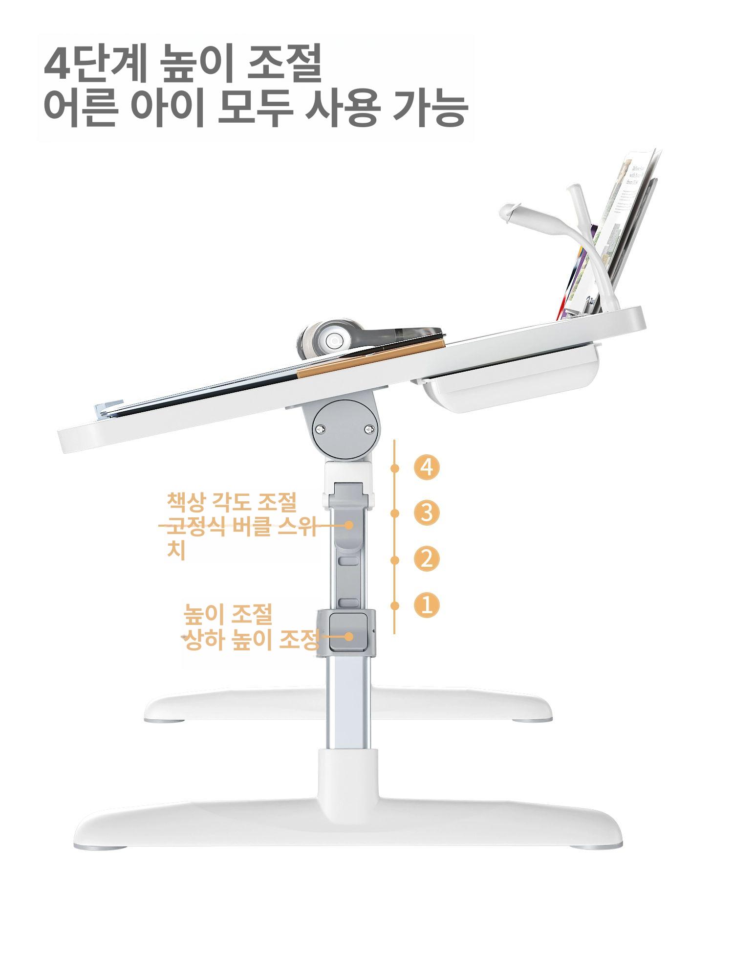 접이식 테이블 베드트레이 노트북 좌식 침대 각도조절 형 스마트 식탁 다용도 - 상세 이미지 3
