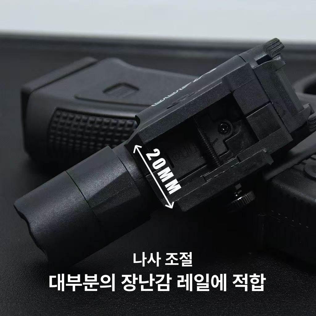 전술 라이트 x300u 권총 늑대 x300u권총 갈색 검정 레일 서바이벌 랜턴 - 상세 이미지 3
