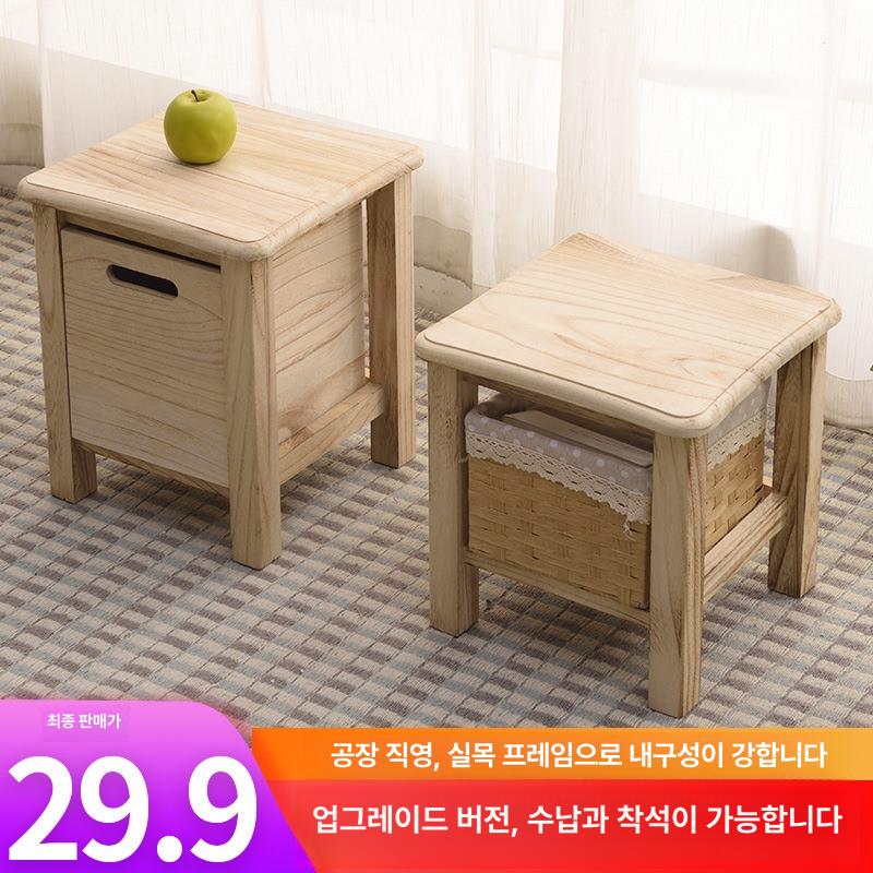 수납벤치 신발장 의자겸용 낮은 수납장 고급 신발 북유럽 현관 벤치형 틈새 겸용 스툴 - 상세 이미지 2