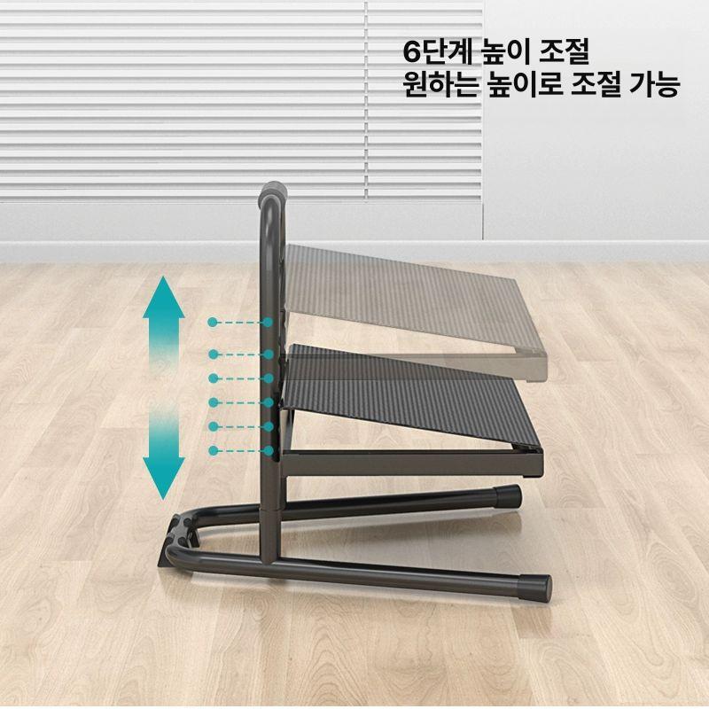 책상밑 발받침대 높이조절 발판 피아노 페달 마사지 다리 지압 가능한 - 상세 이미지 3