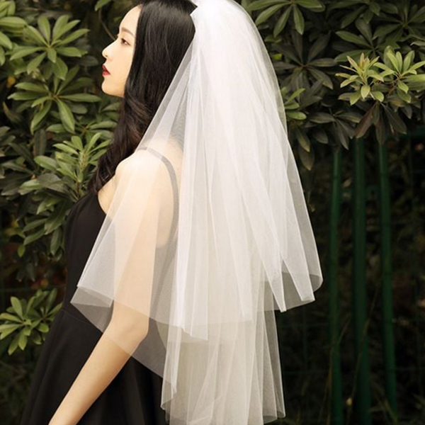 레이스 웨딩 베일 브라이덜 셀프 웨딩 면사포 결혼식 촬영 신부 - 상품 이미지