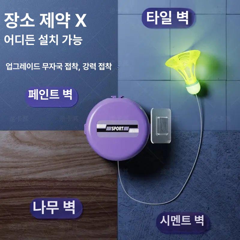 셀프 배드민턴 연습기 벽부착 자동리턴 실내연습 천장 스냅 훈련 혼자 공 트레이닝 리시브 - 상세 이미지 5