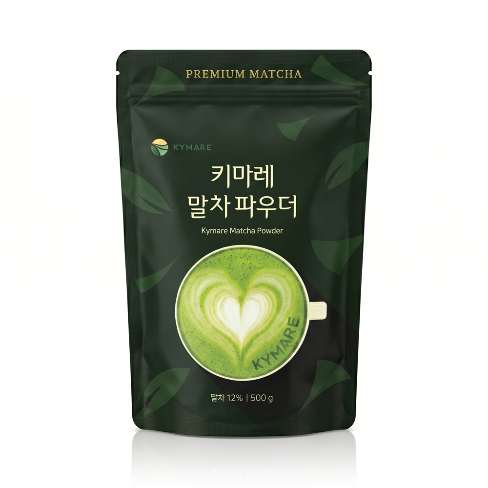 키마레 말차파우더 500g 라떼 베이킹 분말 믹스 가루 녹차 차이 제주도 말차 12% - 상세 이미지 2