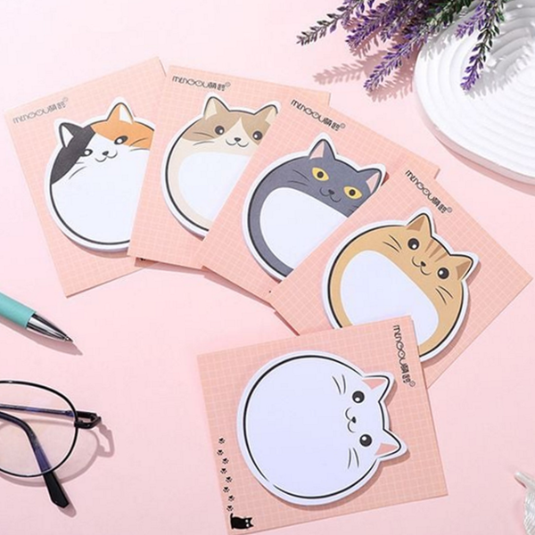 귀여운 고양이 점착 메모지 포스트잇 점착 메모지 사무용 디자인 - 상품 이미지