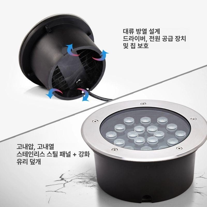 야외 매립등 잔디 방수 실외 램프 조경 야외공원 바닥조명 인테리어 잔디등 계단 조명 - 상세 이미지 4
